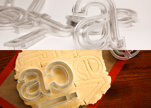 Helvetica cookie cutters